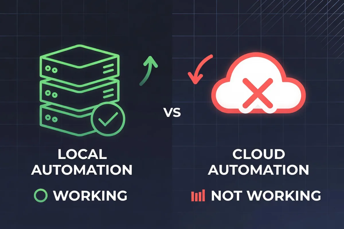 Automação local vs Nuvem sem internet